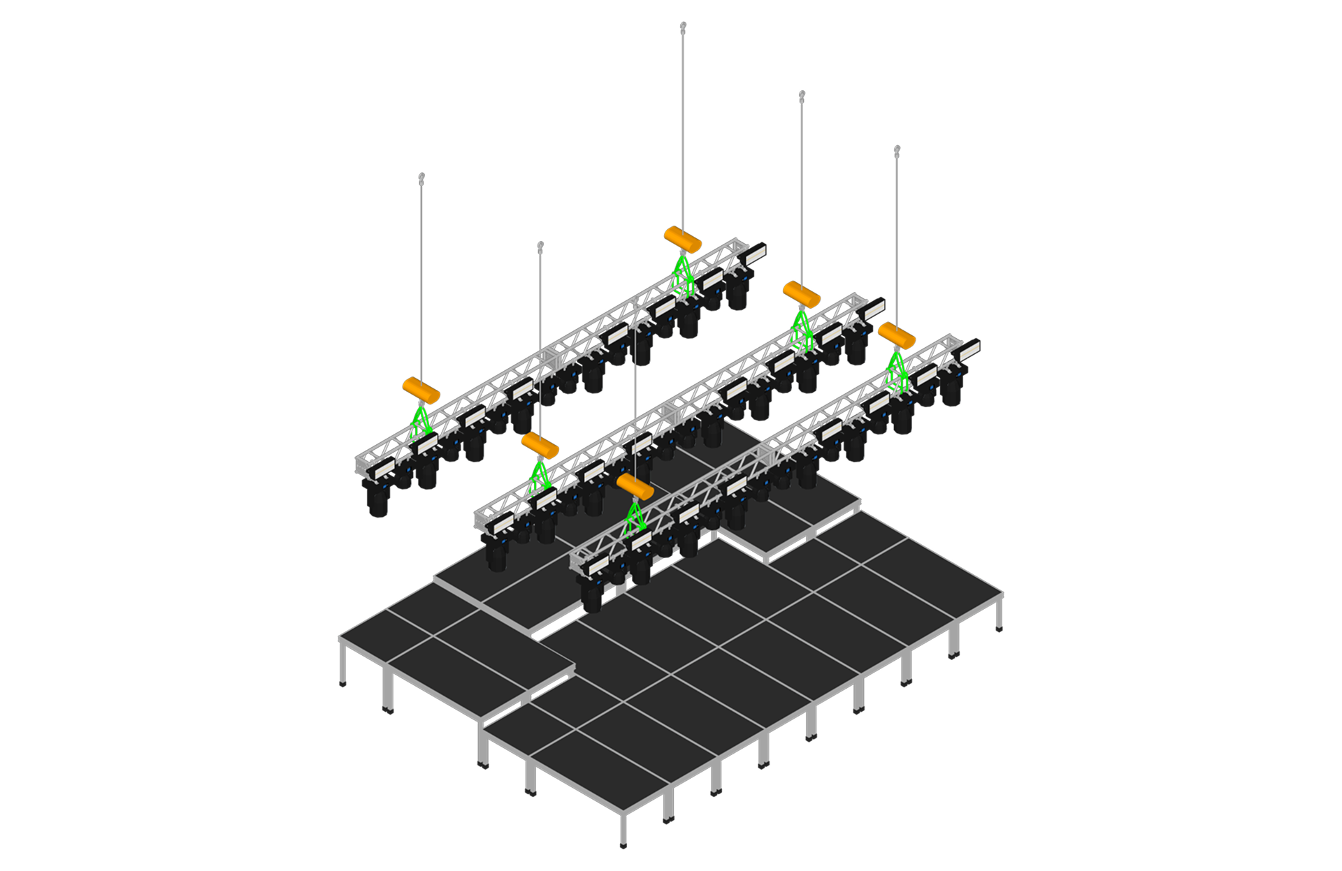 Projeto de palco desenvolvido no R2 Stage